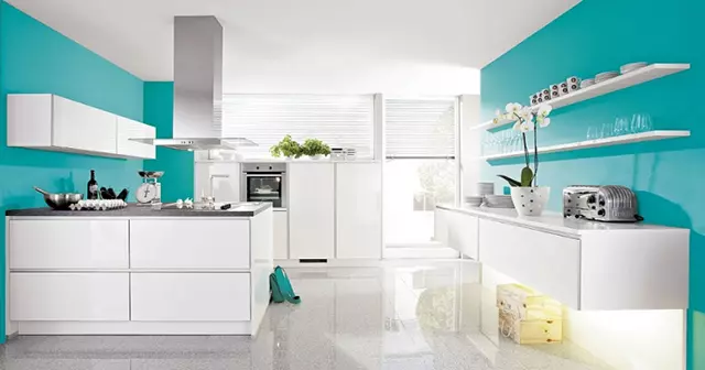 pinuta latex turquesa paredes cocina